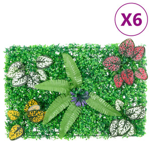  vidaXL Artificial Plant Fence 6 pcs Green 40x60 cm