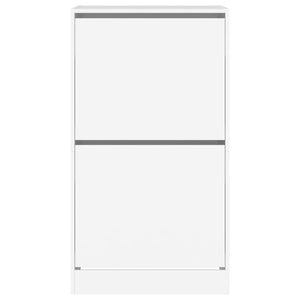 vidaXL Shoe Cabinet with 2 Flip-Drawers White 60x42x108 cm