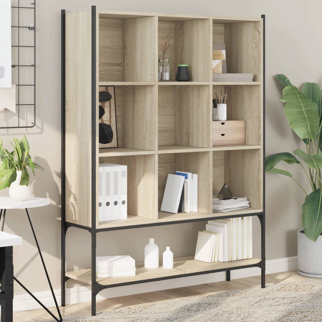 vidaXL Bookcase Sonoma Oak 102x30x141.5 cm Engineered Wood