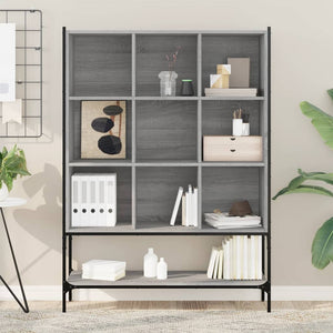 vidaXL Bookcase Grey Sonoma 102x30x141.5 cm Engineered Wood