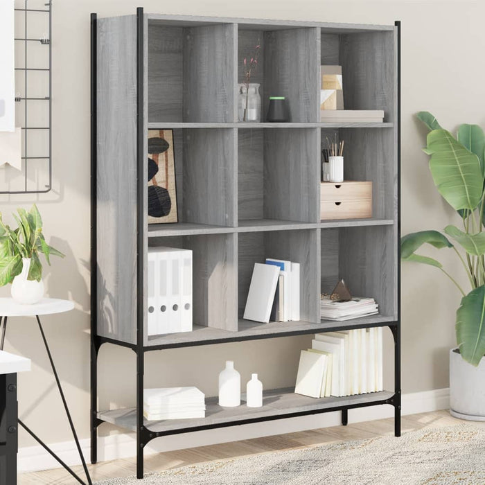 vidaXL Bookcase Grey Sonoma 102x30x141.5 cm Engineered Wood