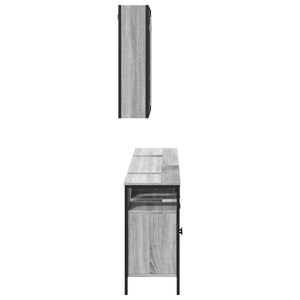 vidaXL 3 Piece Bathroom Cabinet Set Grey Sonoma Engineered Wood