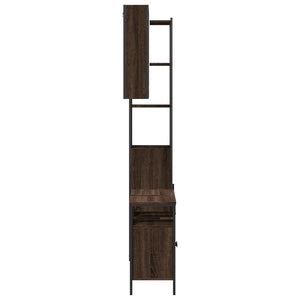 vidaXL 3 Piece Bathroom Cabinet Set Brown Oak Engineered Wood