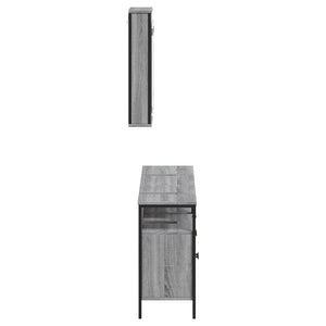 vidaXL 3 Piece Bathroom Furniture Set Grey Sonoma Engineered Wood