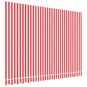 vidaXL Replacement Fabric for Awning Red and White Stripe 3.5x2.5 m