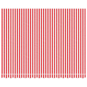 vidaXL Replacement Fabric for Awning Red and White Stripe 4x3 m