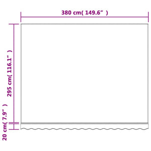 vidaXL Replacement Fabric for Awning Red and White Stripe 4x3 m