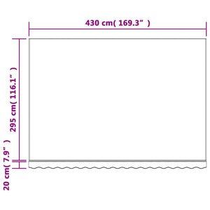 vidaXL Replacement Fabric for Awning Multicolour Stripe 4.5x3 m