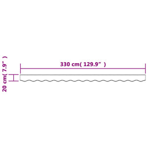 vidaXL Replacement Fabric for Awning Valance Anthracite and White Stripe 3.5 m