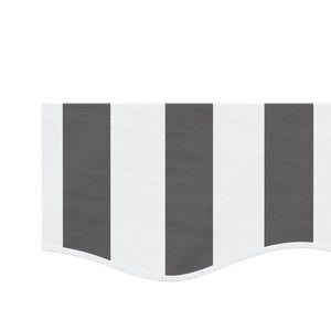 vidaXL Replacement Fabric for Awning Valance Anthracite and White Stripe 4 m