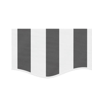 vidaXL Replacement Fabric for Awning Valance Anthracite and White Stripe 6 m