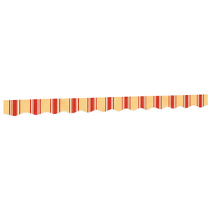 vidaXL Replacement Fabric for Awning Valance Yellow and Orange Stripe 3 m