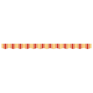 vidaXL Replacement Fabric for Awning Valance Yellow and Orange Stripe 3 m