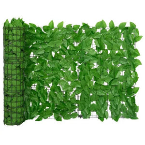 vidaXL Balcony Screen with Green Leaves 200x75 cm