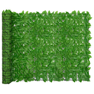 vidaXL Balcony Screen with Green Leaves 200x150 cm