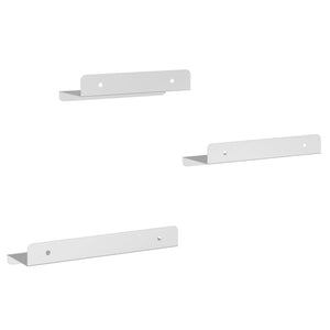 vidaXL Wall Shelves 3 pcs Silver Stainless Steel