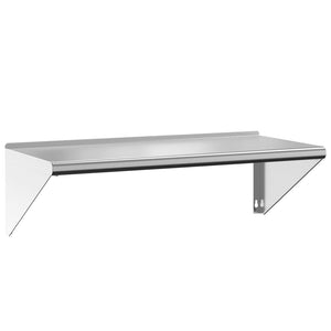 vidaXL Wall Shelf 100x45x31 cm Silver Stainless Steel