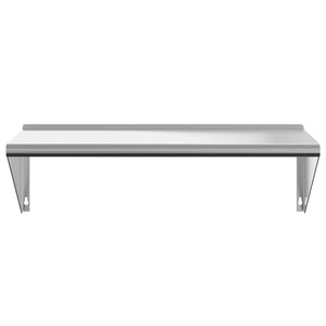 vidaXL Wall Shelf 100x45x31 cm Silver Stainless Steel