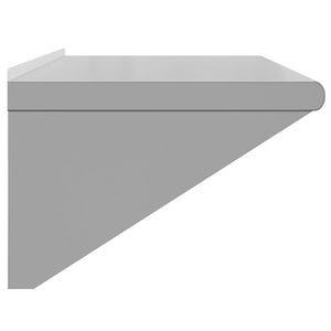 vidaXL Wall Shelf 100x45x31 cm Silver Stainless Steel