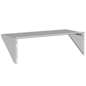 vidaXL Wall Shelf 100x45x31 cm Silver Stainless Steel