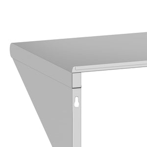 vidaXL Wall Shelf 100x45x31 cm Silver Stainless Steel