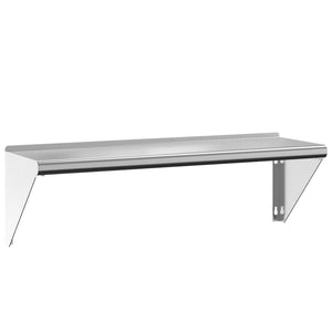 vidaXL Wall Shelf 100x30x31 cm Silver Stainless Steel