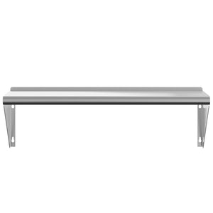 vidaXL Wall Shelf 100x30x31 cm Silver Stainless Steel