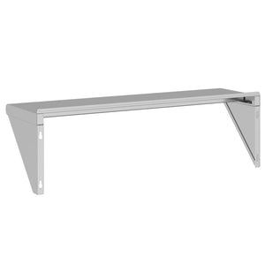 vidaXL Wall Shelf 100x30x31 cm Silver Stainless Steel