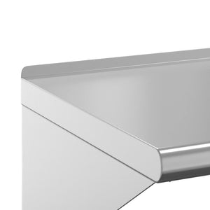 vidaXL Wall Shelf 100x30x31 cm Silver Stainless Steel