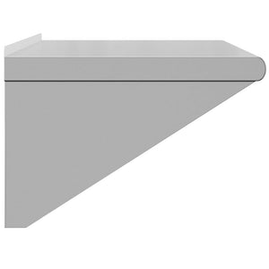 vidaXL Wall Shelf 75x45x31 cm Silver Stainless Steel