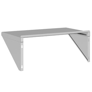 vidaXL Wall Shelf 75x45x31 cm Silver Stainless Steel