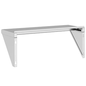 vidaXL Wall Shelf 75x30x31 cm Silver Stainless Steel