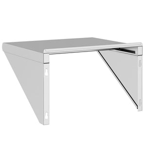 vidaXL Wall Shelf 50x45x31 cm Silver Stainless Steel