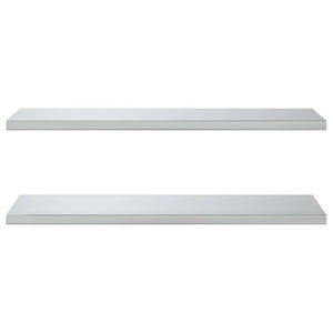 vidaXL Wall Shelves 2 pcs 100x40x3 cm Silver Stainless Steel