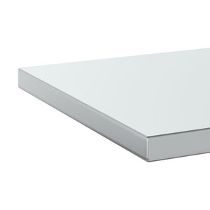 vidaXL Wall Shelves 2 pcs 100x40x3 cm Silver Stainless Steel