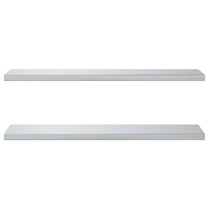 vidaXL Wall Shelves 2 pcs 100x30x3 cm Silver Stainless Steel