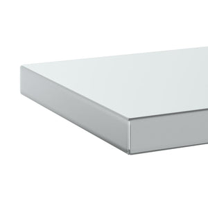 vidaXL Wall Shelves 2 pcs 100x23.5x3 cm Silver Stainless Steel