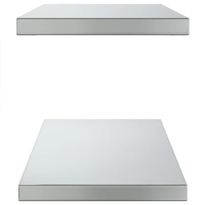 vidaXL Wall Shelves 2 pcs 75x30x3 cm Silver Stainless Steel