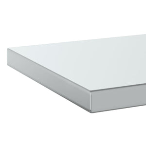 vidaXL Wall Shelves 2 pcs 75x30x3 cm Silver Stainless Steel