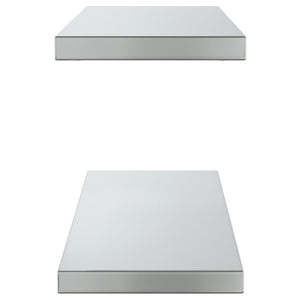 vidaXL Wall Shelves 2 pcs 75x23.5x3 cm Silver Stainless Steel