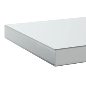 vidaXL Wall Shelves 2 pcs 75x23.5x3 cm Silver Stainless Steel