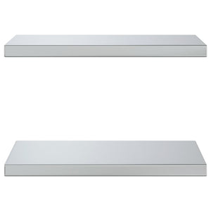 vidaXL Wall Shelves 2 pcs 50x30x3 cm Silver Stainless Steel