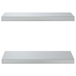 vidaXL Wall Shelves 2 pcs 50x23.5x3 cm Silver Stainless Steel