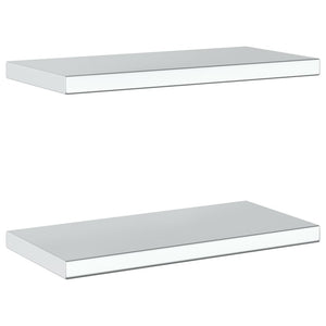 vidaXL Wall Shelves 2 pcs 50x23.5x3 cm Silver Stainless Steel