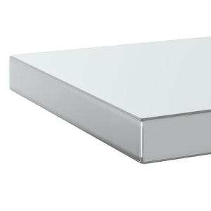 vidaXL Wall Shelves 2 pcs 50x23.5x3 cm Silver Stainless Steel