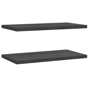 vidaXL Wall Shelves 2 pcs 75x40x3 cm Black Stainless Steel