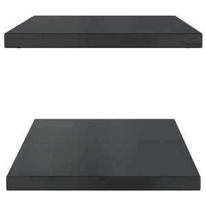 vidaXL Wall Shelves 2 pcs 75x40x3 cm Black Stainless Steel