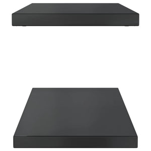 vidaXL Wall Shelves 2 pcs 75x30x3 cm Black Stainless Steel