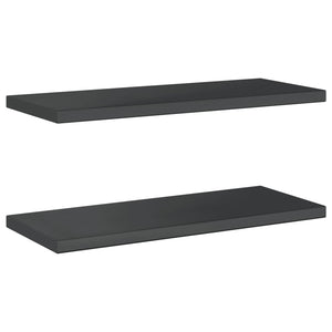 vidaXL Wall Shelves 2 pcs 75x30x3 cm Black Stainless Steel