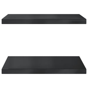 vidaXL Wall Shelves 2 pcs 50x40x3 cm Black Stainless Steel